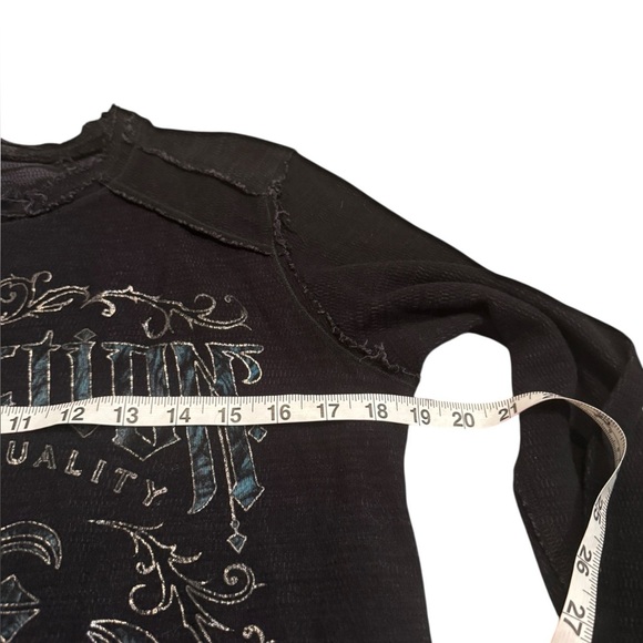 Affliction American Customs Oak Aged Reversible Thermal Med Indian Chief Scull - Picture 7 of 9